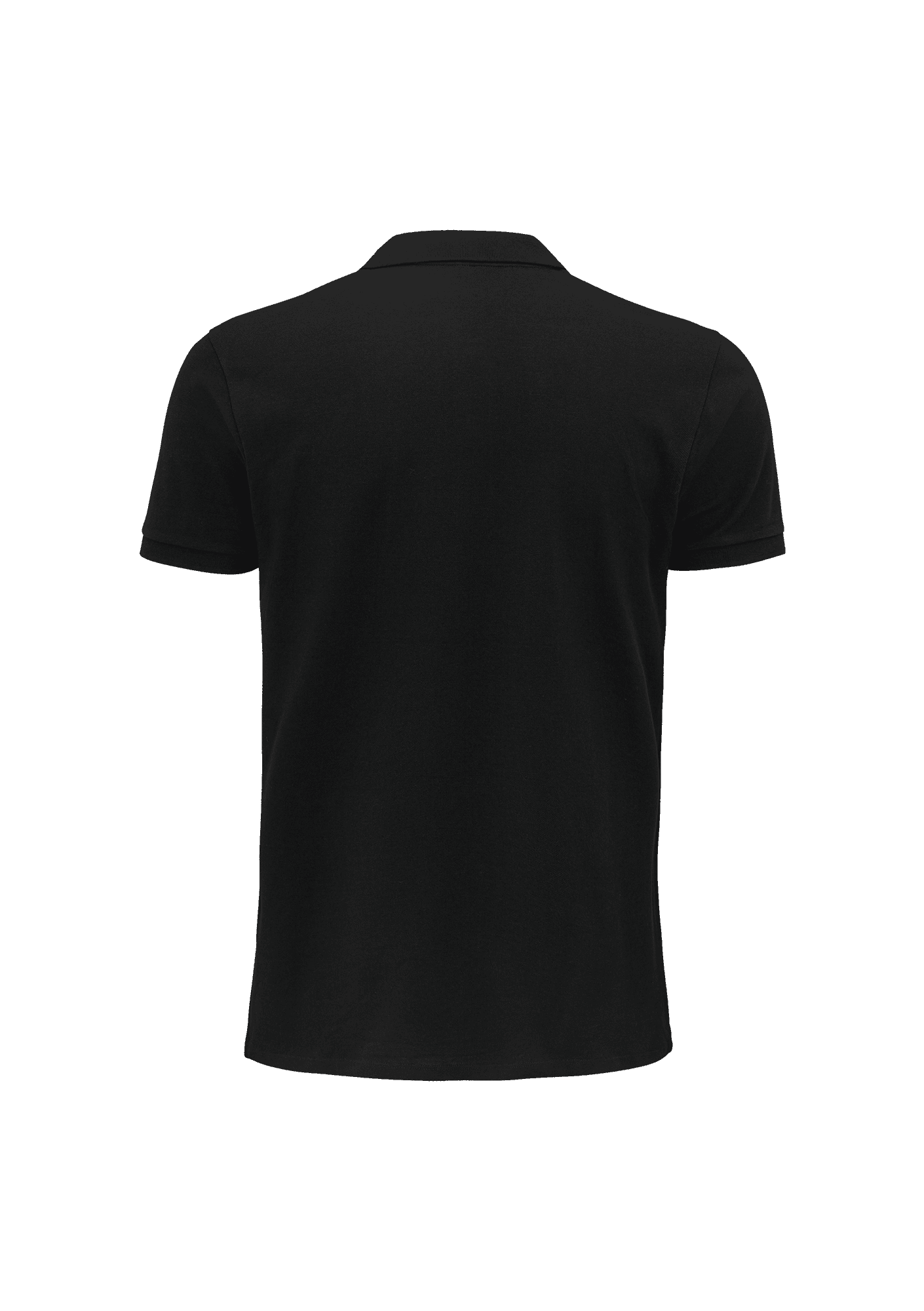 Polo noir Homme 002 ES13 "Voyages" - ES13002_-PLANETHOMMENOIRDOS